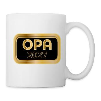 Baby verkünden, Opa 2027 - Tasse - Weiß - Rechts