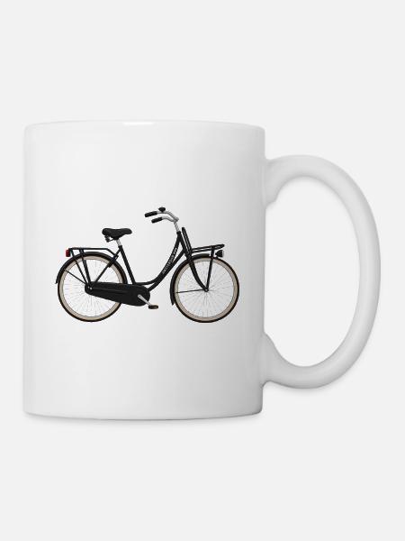 Hollandrad schwarz - Tasse - Weiß