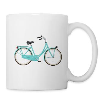 Hollandrad tuerkis - Tasse - Weiß - Rechts