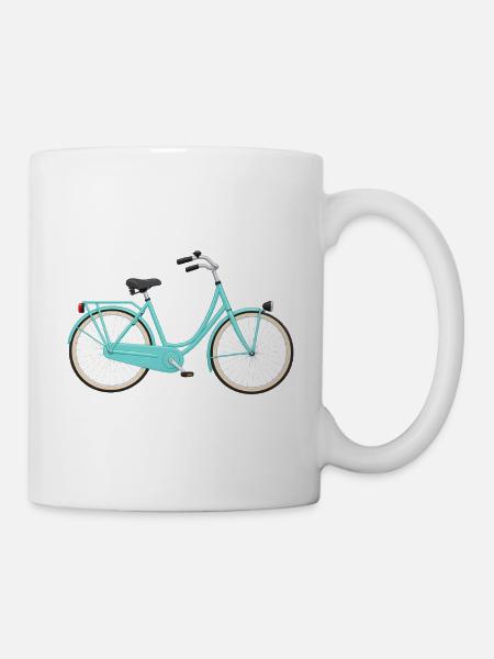 Hollandrad tuerkis - Tasse - Weiß
