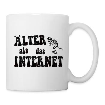Älter als das Internet - Dino - Tasse - Weiß - Rechts
