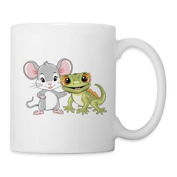 Little_mouse_and_gecko_are_best_friends - Tasse - Weiß - Rechts