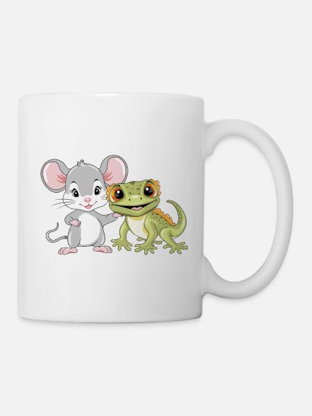 Little_mouse_and_gecko_are_best_friends - Tasse - Weiß