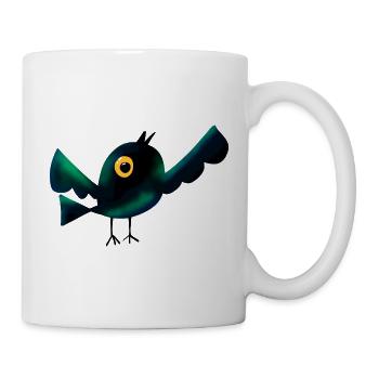 Nachtvogel im Wald  - Tasse - Weiß - Rechts