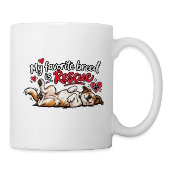 Tierschutz - Tierschutzhund - Rescued Dog - Tasse - Weiß - Rechts