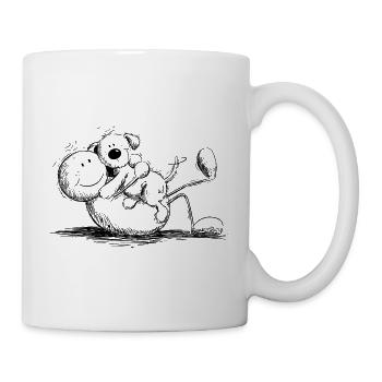 Hundeliebe Hund und Mensch | Hundemensch Geschenk - Tasse - Weiß - Rechts