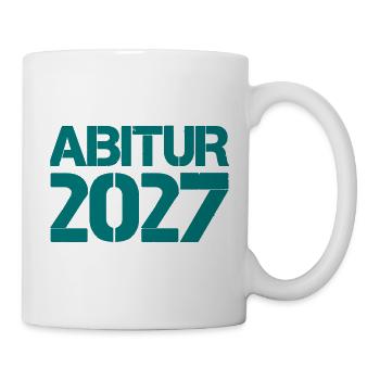 Abitur 2027 Jahrgangs-Design - Tasse - Weiß - Rechts