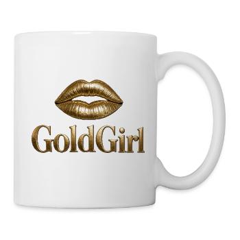 GoldGirl Metallic Lips Logo - Tasse - Weiß - Rechts