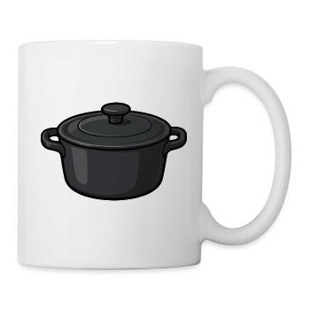 Dunkler Schmortopf Illustration - Tasse - Weiß - Rechts
