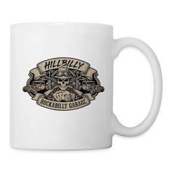 Hillbilly Rockabilly Garage Skull - Tasse - Weiß - Rechts