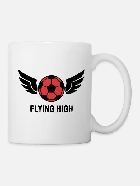Fussball Fliegende Fluegel Logo - Tasse - Weiß