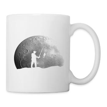 Angler Angeln Mond - Tasse - Weiß - Rechts