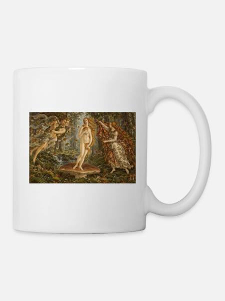 Geburt des Mushroom Crop Top - Tasse - Weiß