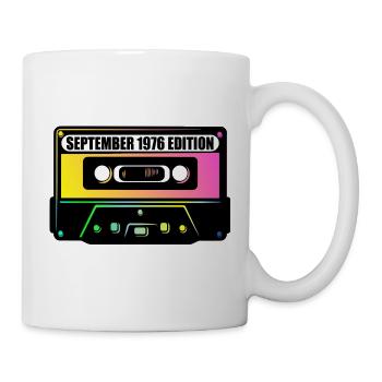 50. Geburtstag September 1976, Musik - Tasse - Weiß - Rechts