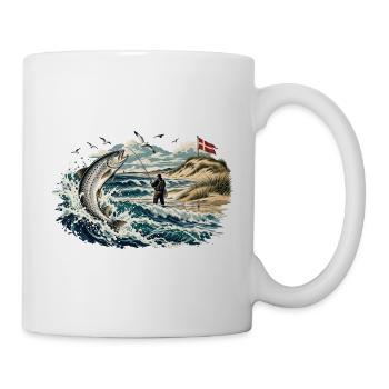 Dänemark Meer Meerforelle Vintage - Tasse - Weiß - Rechts