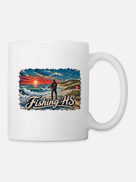 Angeln Hvide Sande2 - Tasse - Weiß