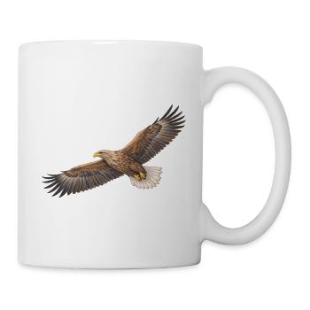 Weißwedeladler im majestätischen Flug - Tasse - Weiß - Rechts