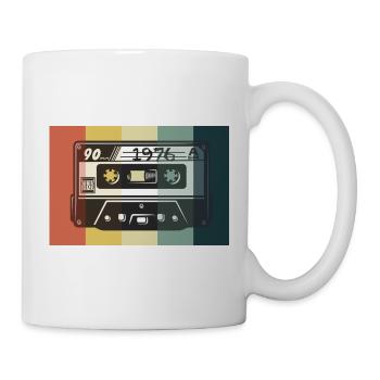 1976_Vintage_Kassette_ - Tasse - Weiß - Rechts