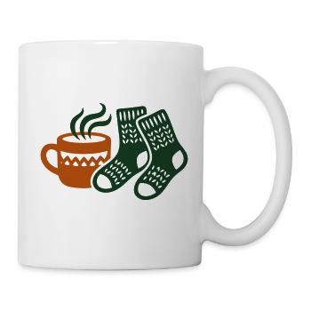 Tasse Wollsocken Winter Clipart - Tasse - Weiß - Rechts