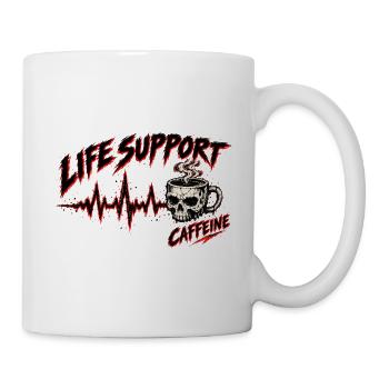 Life Support Skull Coffee Tee - Tasse - Weiß - Rechts
