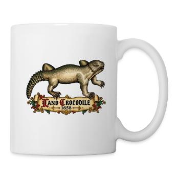 Landkrokodil - Tasse - Weiß - Rechts