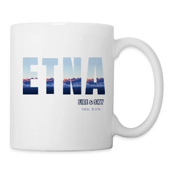 Etna Fire & Himmel: Sizilien Sunset - Tasse - Weiß - Rechts