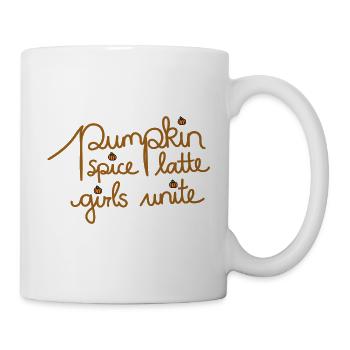 Pumpkin Spice Latte - kreatives Herbst Design - Tasse - Weiß - Rechts