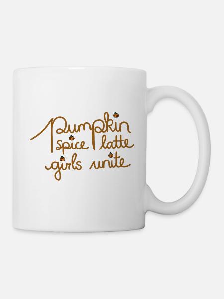 Pumpkin Spice Latte - kreatives Herbst Design - Tasse - Weiß