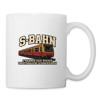 S-Bahn-Schmerzen - Tasse - Weiß - Rechts
