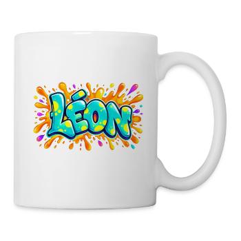 LÉON in Graffiti: das Geschenk, das alles in die Luft jagen wird - Tasse - Weiß - Rechts
