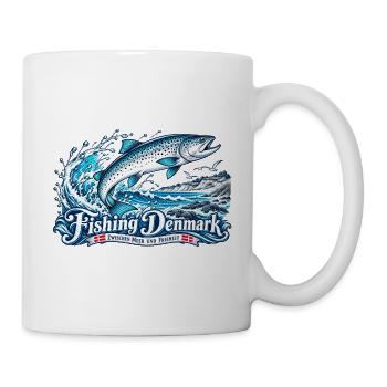 Dänemark Fischerei Wellen-Logo - Tasse - Weiß - Rechts