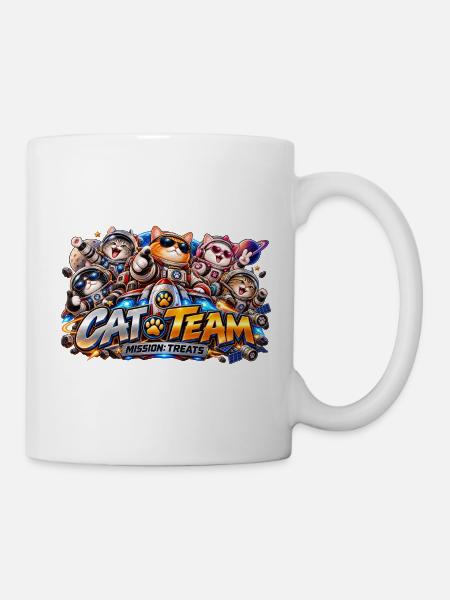 Katzenteam: Weltraummission Candy - Tasse - Weiß