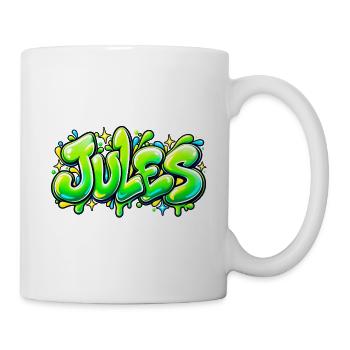 JULES in Graffiti: der Name, der die Serie ausmacht! - Tasse - Weiß - Rechts