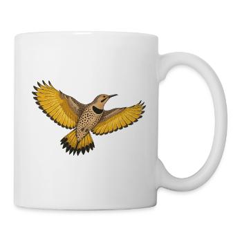 Nördlicher Flacker im Goldenen Flug - Tasse - Weiß - Rechts
