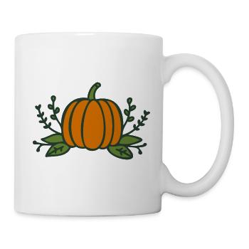 Kürbis Halloween Herbst - Tasse - Weiß - Rechts