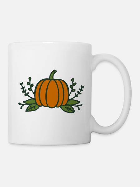 Kürbis Halloween Herbst - Tasse - Weiß