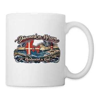 Dänemark im Herzen – Nordsee Wind - Tasse - Weiß - Rechts