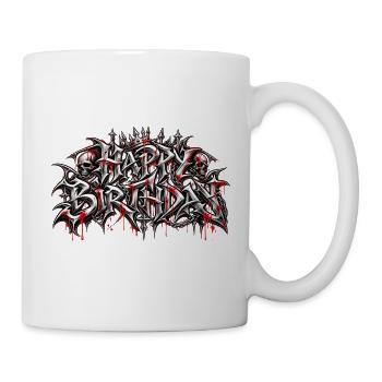 Herzlichen Glückwunsch zum Geburtstag Metal Skull: Brutal Anniversary! - Tasse - Weiß - Rechts