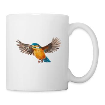 Eisvogel im Flug - Tasse - Weiß - Rechts