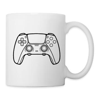Gamepad Controller Outline Icon - Tasse - Weiß - Rechts