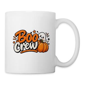 Boo Crew – Süßes Halloween Kürbis mit Geist - Tasse - Weiß - Rechts