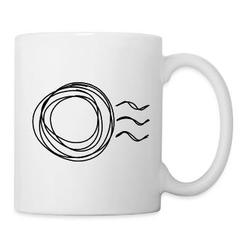 Poststempel handgezeichnet - Tasse - Weiß - Rechts