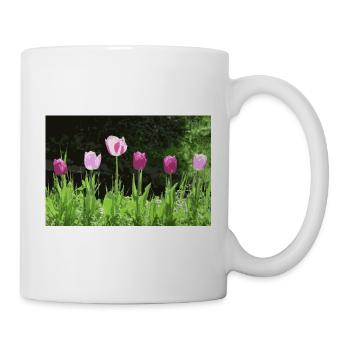 Tulpen im Frühling - Tasse - Weiß - Rechts