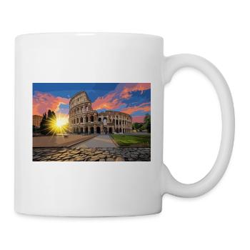 colosseo_al_tramonto - Tasse - Weiß - Rechts