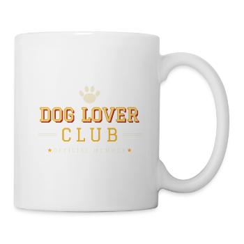 Dog Lover Club – Varsity College Style - Tasse - Weiß - Rechts