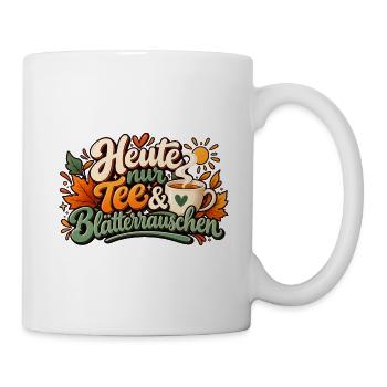 Tee & Blätterrauschen Cozy Herbst Shirt für Herbst - Tasse - Weiß - Rechts