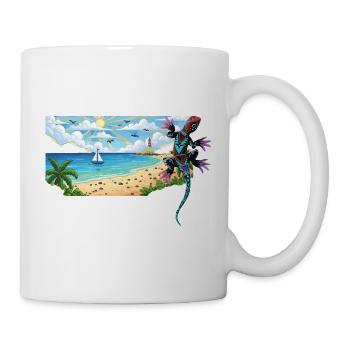 Eidechse - Tasse - Weiß - Rechts