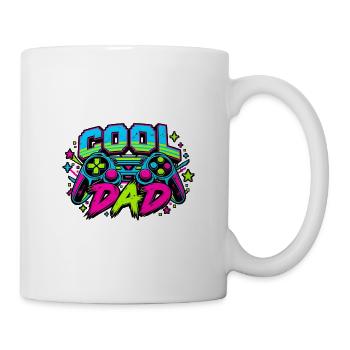 Retro Papa Neon Gaming - Tasse - Weiß - Rechts