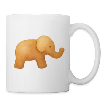 Elefantenkeks - Tasse - Weiß - Rechts