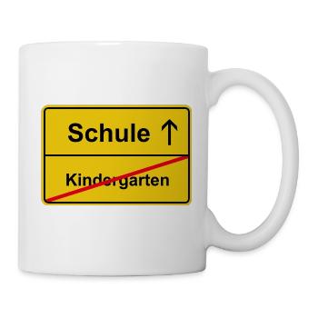 Schule Kindergarten Einschulung Lustiges Motiv - Tasse - Weiß - Rechts